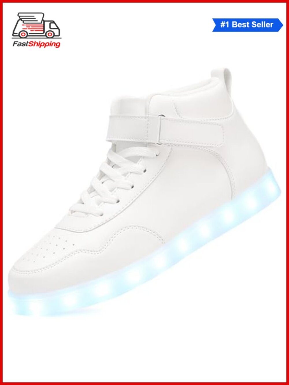 ✨ APTESOL Unisex Rechargeable LED Light Up High Top Sneakers Athletic Shoes